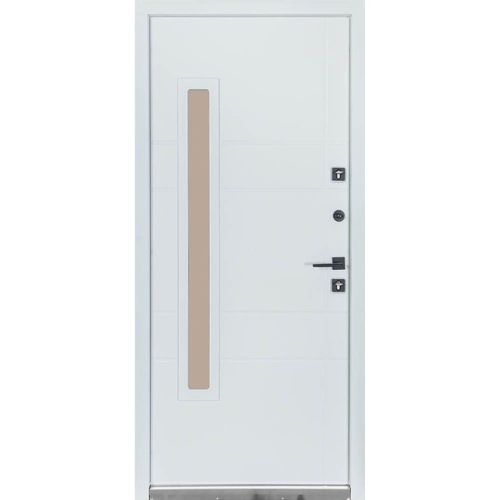 Uşă de exterior Булат Термо House 705/431 Oak Bronze/White Satin Street 950mm Left