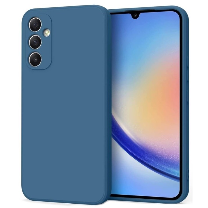 Чехол Helmet Liquid Silicone Samsung A34 Blue (HMTCLSSA34BL)