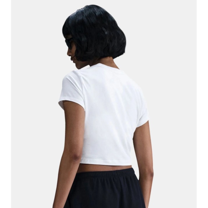 Женская футболка Nike W Nsw Nk Chll Knt Crp White/Black, s.XL