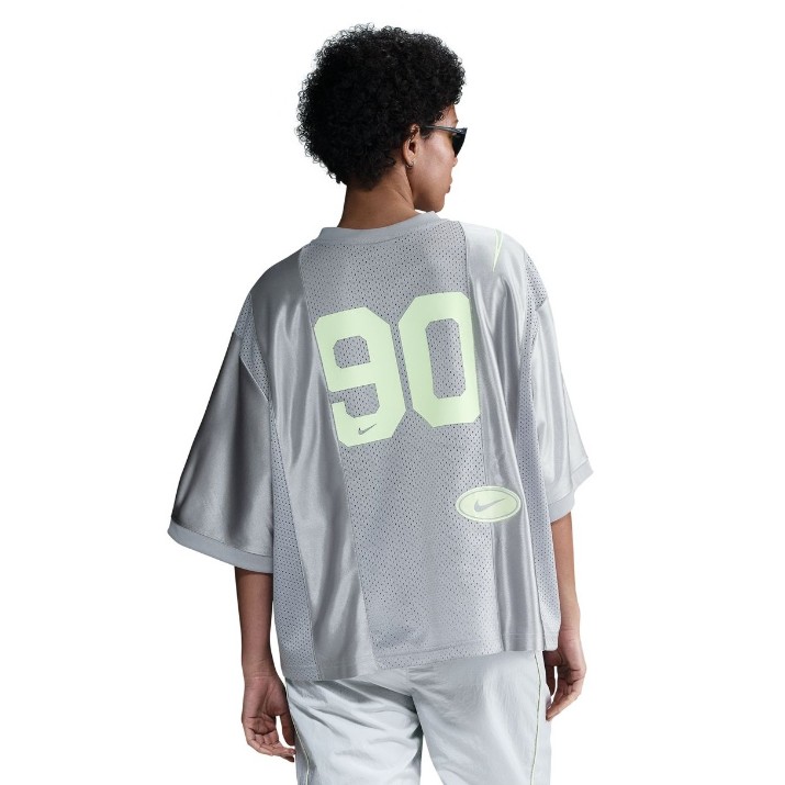 Женская футболка Nike W Nsw Street Ss Gx Jrsy Top Light Smoke Grey/Barely Volt, s.XL