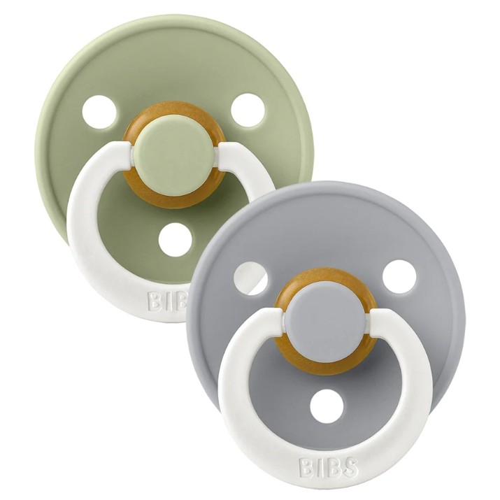 Пустышка BIBS Colour Glow 2 Pack - Sage/Cloud 18+ months (130262)