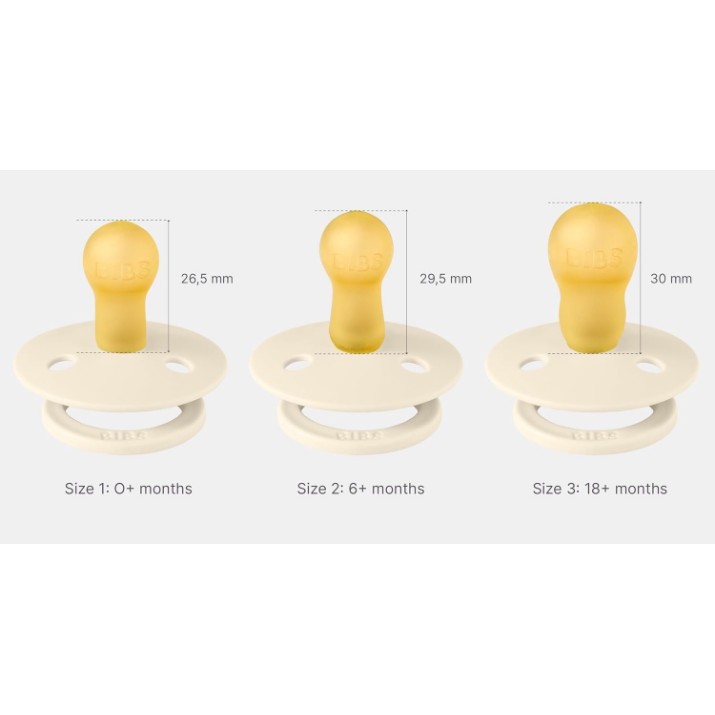 Suzeta BIBS Colour Glow 2 Pack - Sage/Vanilla 18+ months (130370)