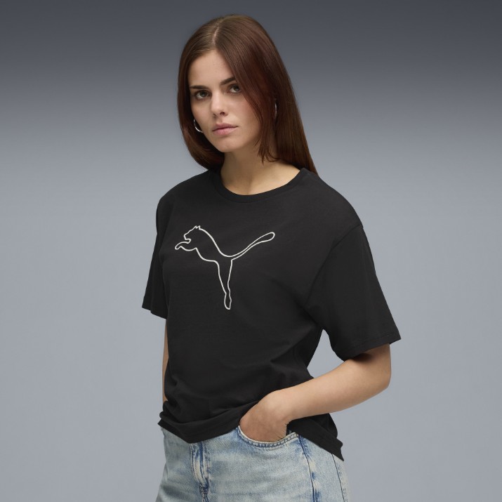 Tricou de dame Puma Her Relaxed Graphic Puma Black, s.M