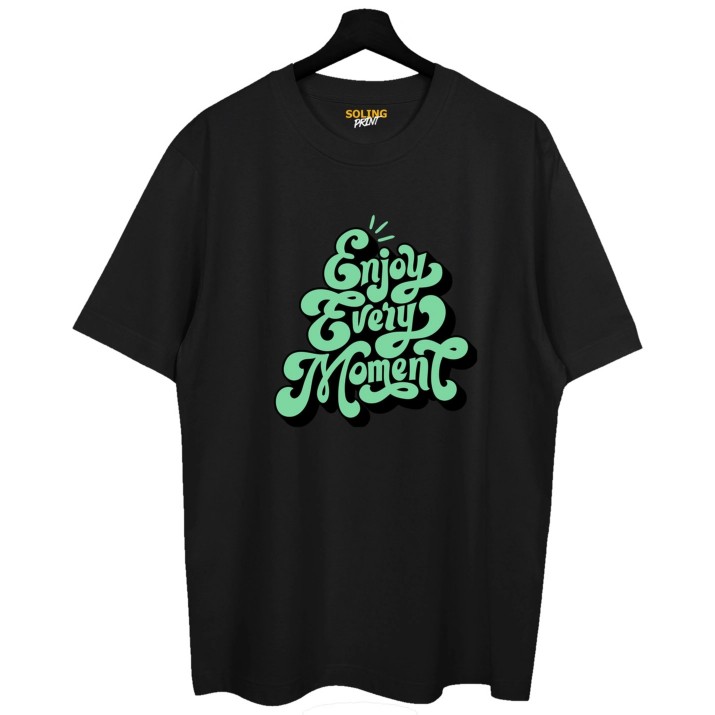 Мужская футболка Soling Enjoy Every Moment Black, s.M (Print-1532)
