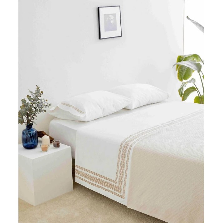 Покрывало Maisonette Chevron 200x220 Cream 123293