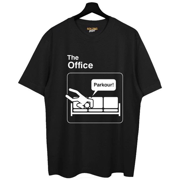 Tricou bărbătesc Soling Parkour the office Black, s.XL (Print-1544)