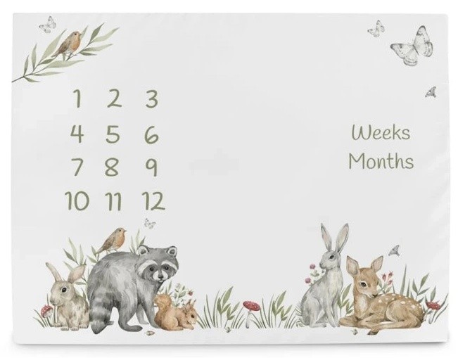 Игровой коврик Ceba Baby Milestone Basic Animals 92x72cm (W-309-000-641)