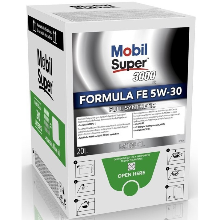 Моторное масло Mobil Super 3000 X1 Formula FE 5W-30 Bag-in-Box 20L