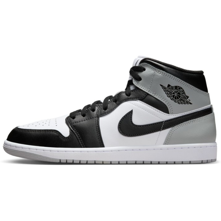 Bocanci pentru bărbați Nike Air Jordan 1 Mid White/Light Smoke Grey/Black, s.42.5