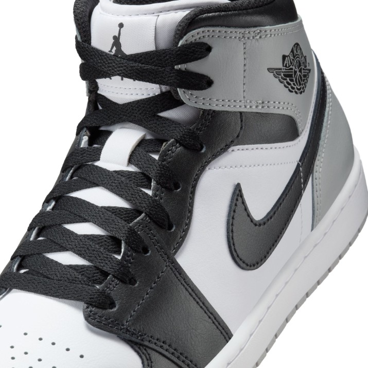 Bocanci pentru bărbați Nike Air Jordan 1 Mid White/Light Smoke Grey/Black, s.42.5