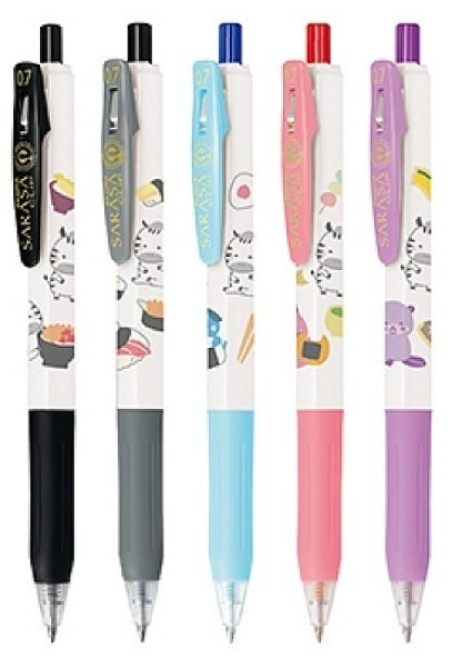 Набор ручек Zebra Sarasa Clip Kawai Animal (56062) 5pcs