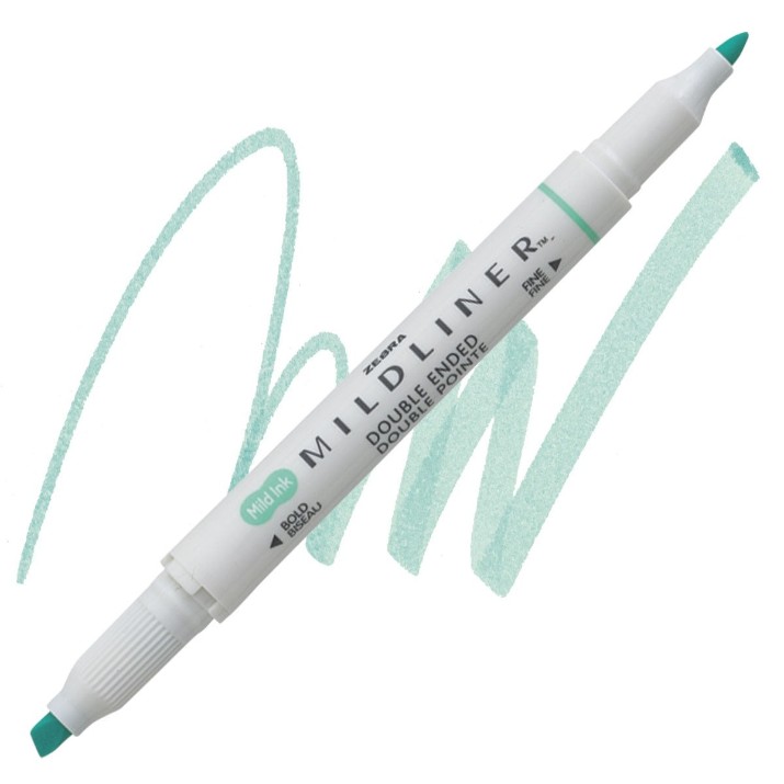 Маркер Zebra Mildliner Blue Green (56081)