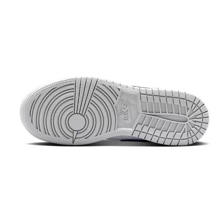 Bocanci pentru copii Nike Air Jordan 1 Mid Bg White/Light Smoke Grey/Black, s.38