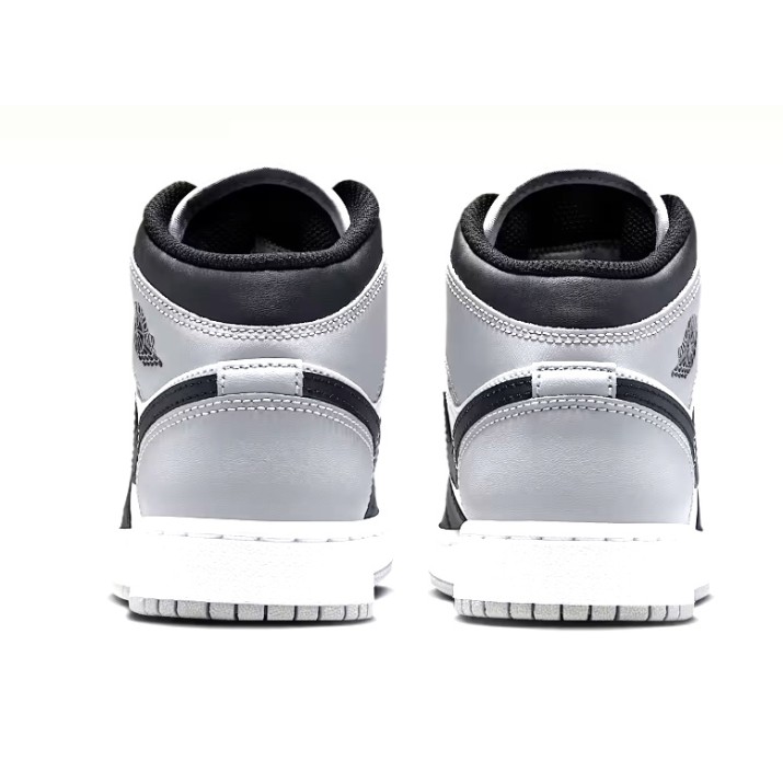 Ботинки детские Nike Air Jordan 1 Mid Bg White/Light Smoke Grey/Black, s.38
