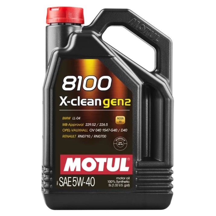 Ulei de motor Motul 8100 X-Clean Gen2 5W-40 5L (109762)