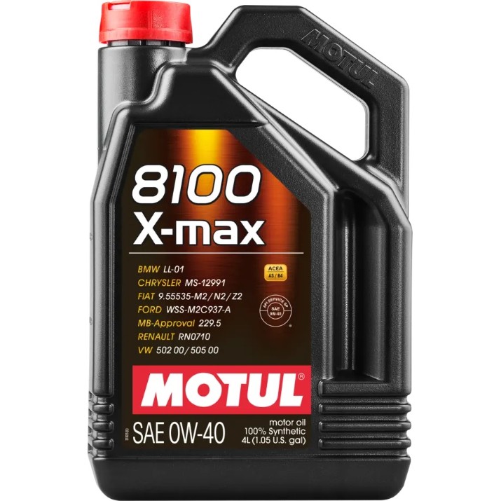 Моторное масло Motul 8100 X-Max 0W-40 4L (104532)