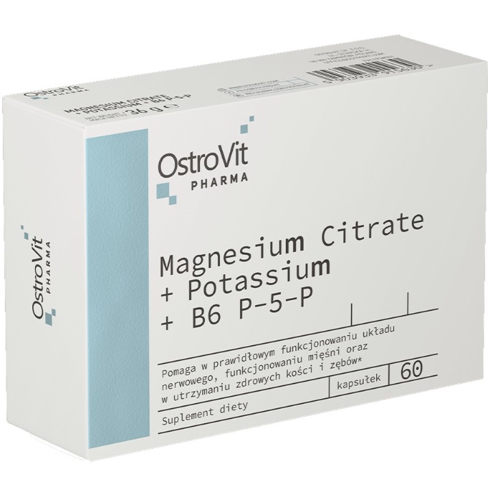 Vitamine Ostrovit Pharma Magnesium Citrate + B6 P-5-P 60cap