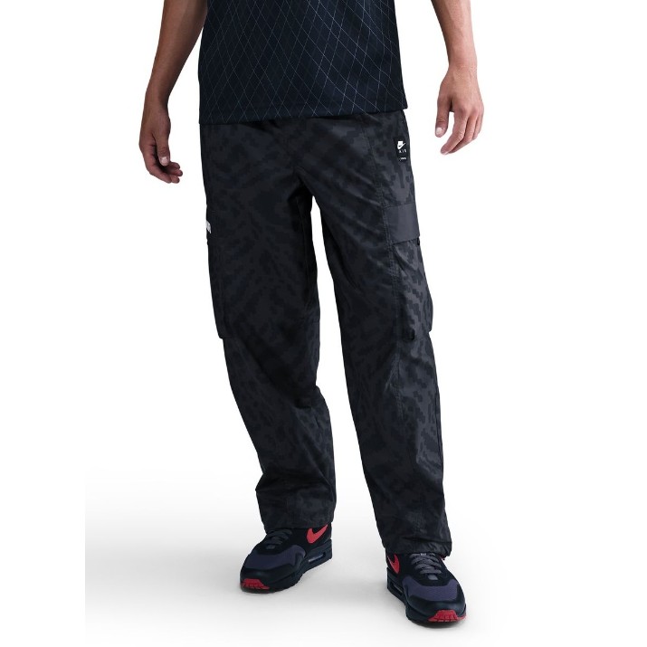 Pantaloni spotivi pentru bărbați Nike M Air Wvn Cargo Aop Anthracite/Black, s.L