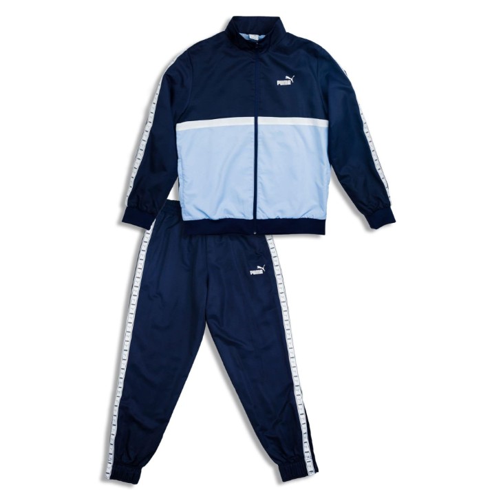 Costum sportiv pentru bărbați Puma Tape Elevated Woven Tracksuit New Navy/Haute Tropic, s.XXL