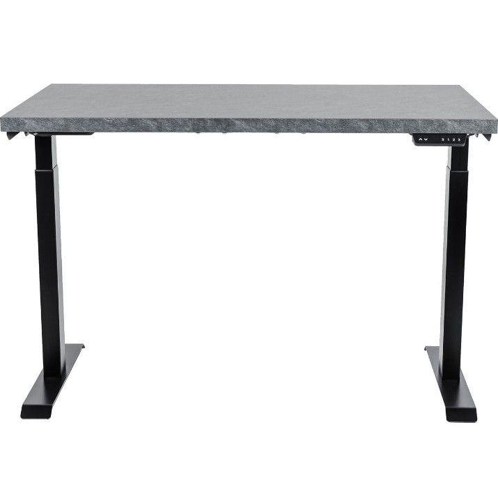 Masa de birou CUSTO FlexiDesk 180x70 Dark Grey Marble/Black (100.02.0048)