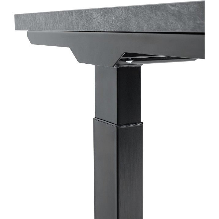 Masa de birou CUSTO FlexiDesk 180x70 Dark Grey Marble/Black (100.02.0048)