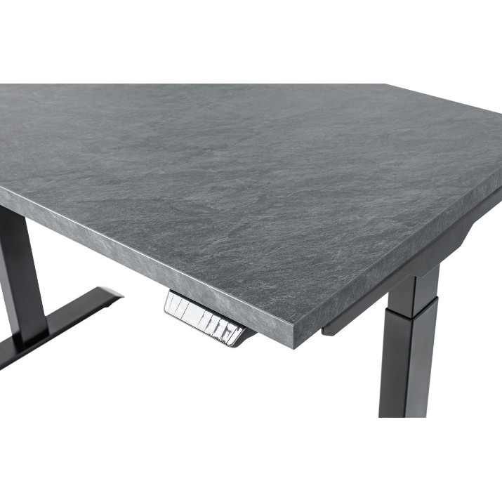 Masa de birou CUSTO FlexiDesk 180x70 Dark Grey Marble/Black (100.02.0048)