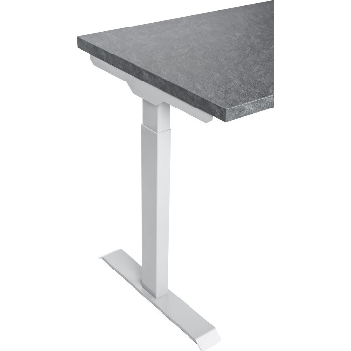 Masa de birou CUSTO FlexiDesk 140x70 Dark Grey Marble/Light Grey (100.02.0070)
