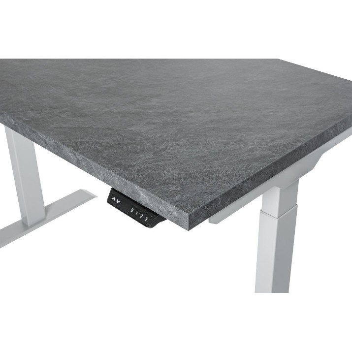 Masa de birou CUSTO FlexiDesk 180x70 Dark Grey Marble/Light Grey (100.02.0072)