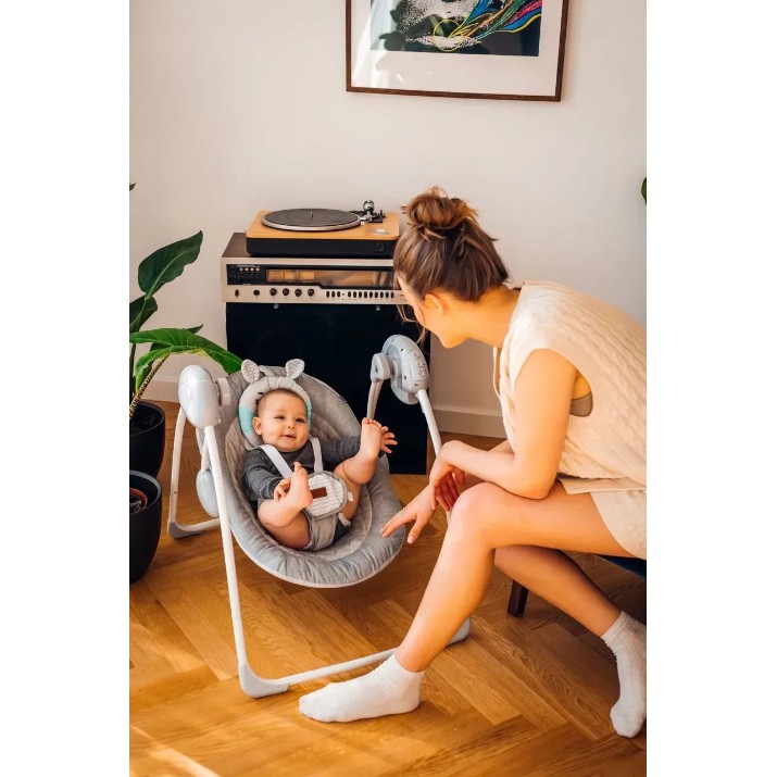 Электрические качели Momi Liss Baby Swing Bear Turquoise (BULE00015)