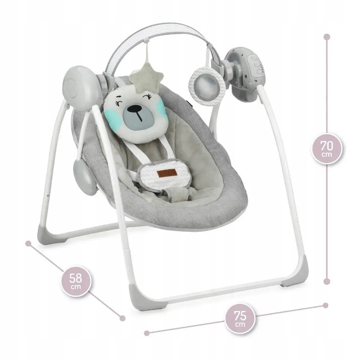 Электрические качели Momi Liss Baby Swing Bear Turquoise (BULE00015)