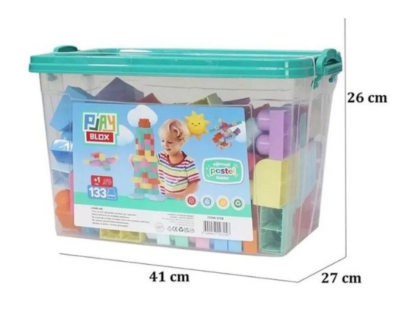 Set de construcție Play Toys Play Blox 133pcs Pastel (8699067003158)