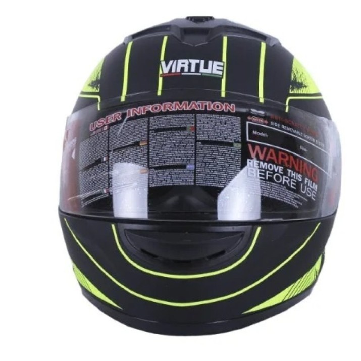 Мотошлем Virtue MD803 Matt Black/Yellow, s.L