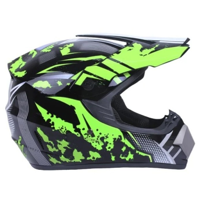 Мотошлем Virtue MD905 Black/Light Green, s.М