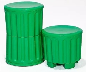 Scaun pentru copii Moda Life Junior pouf Green
