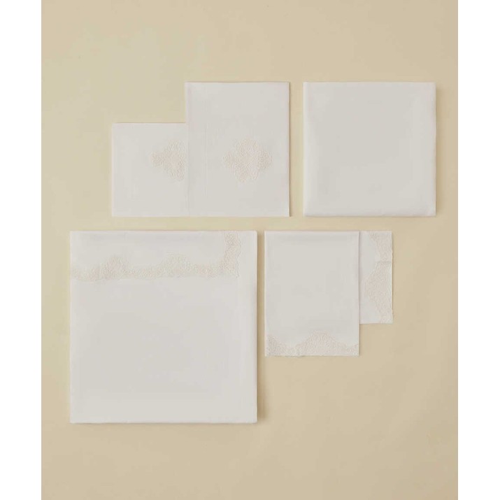 Постельное бельё Maisonette Damask 200x220 White 122166