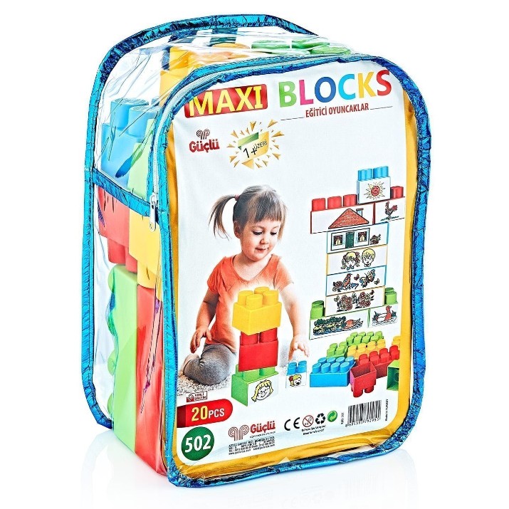 Set de construcție Guclu Toys J2955 Maxi Toy Blocks 20pcs