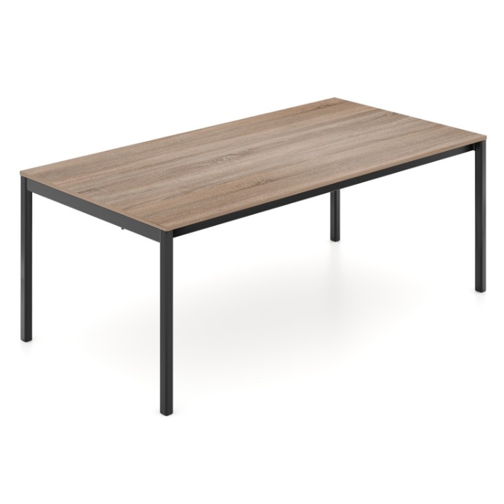Обеденный стол Deco Madison 180/220/260x80x75 Oak Sonoma/Black (T1MAD18E222608)