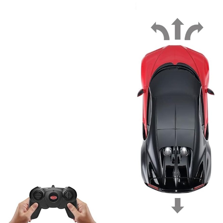 Jucărie teleghidată Rastar 1:24 Bugatti Chiron Red (76100)