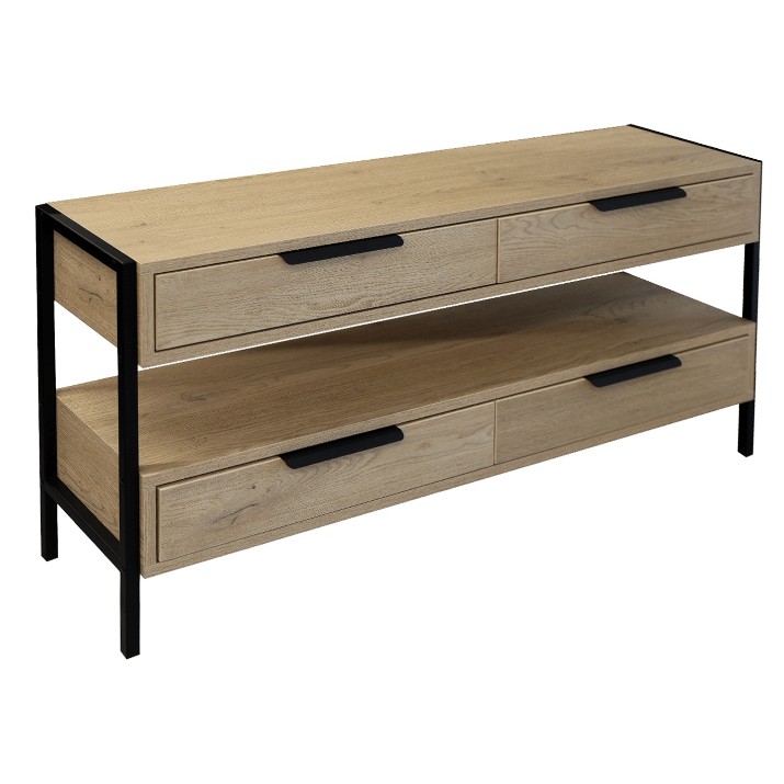Тумба под ТВ Deco Torro Oak Sonoma/Black (S2TRTV)