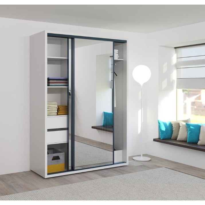 Dulap cu uşi glisante Bayro Parma 1600x2250x600 White (606505)