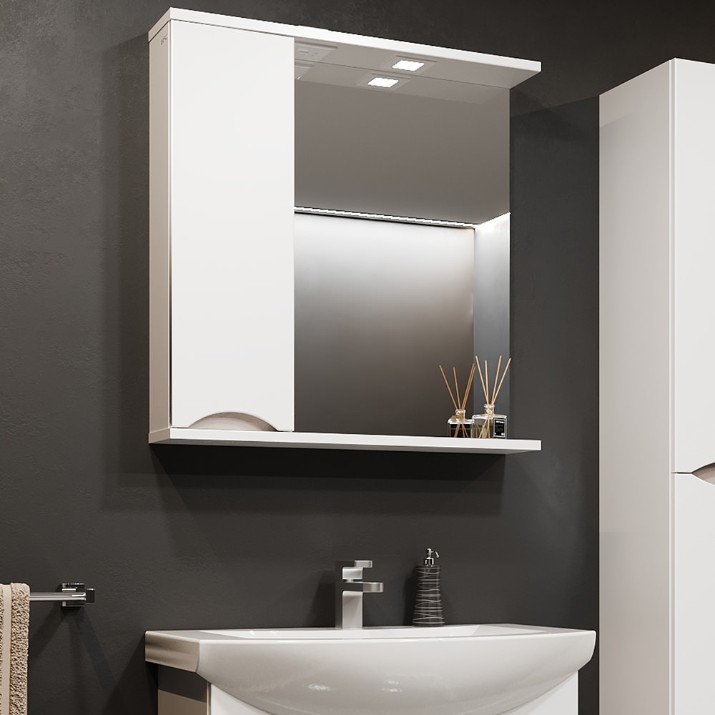 Dulap cu oglindă Bayro Elara 650x750 L (122192)
