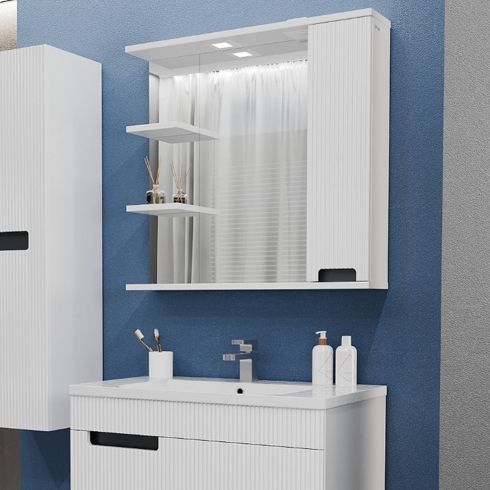 Dulap cu oglindă Bayro Positano 800x750 R (121481)
