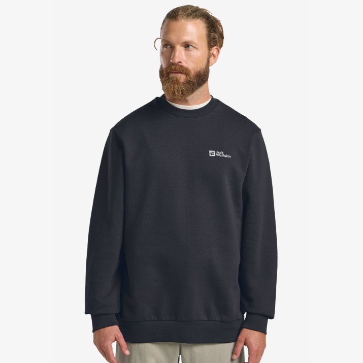 Мужская толстовка Jack Wolfskin Essential Crewneck M Dark Navy, s.XL