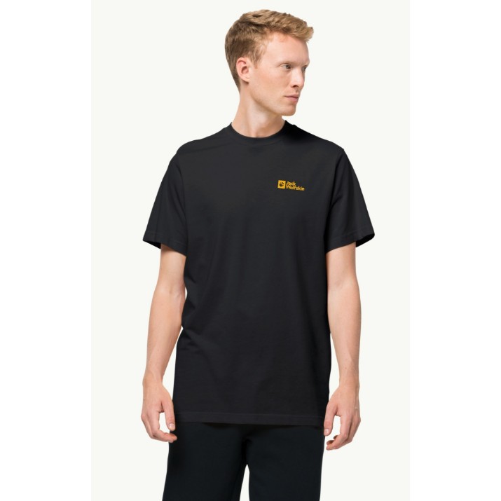 Tricou bărbătesc Jack Wolfskin Essential T M Black, s.M (18083826000)