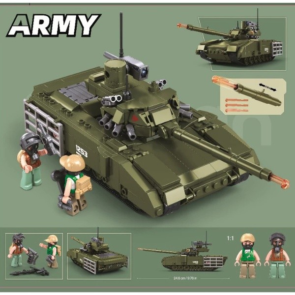Set de construcție Sluban The Armata Tank (B1253)
