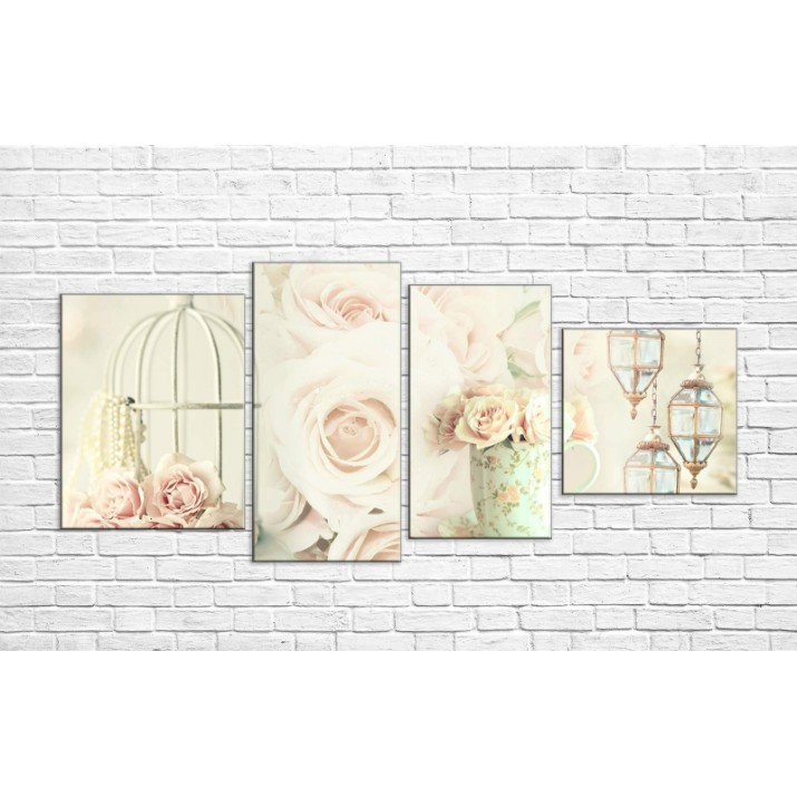 Pictură ArtDesign Beautiful retro in roses 147x65cm (R-10278)
