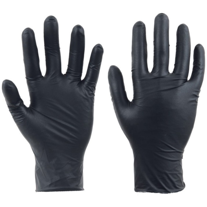 Mănuși de unică folosință Cerva Spoonbill Black 0109007899 9 L 100pcs