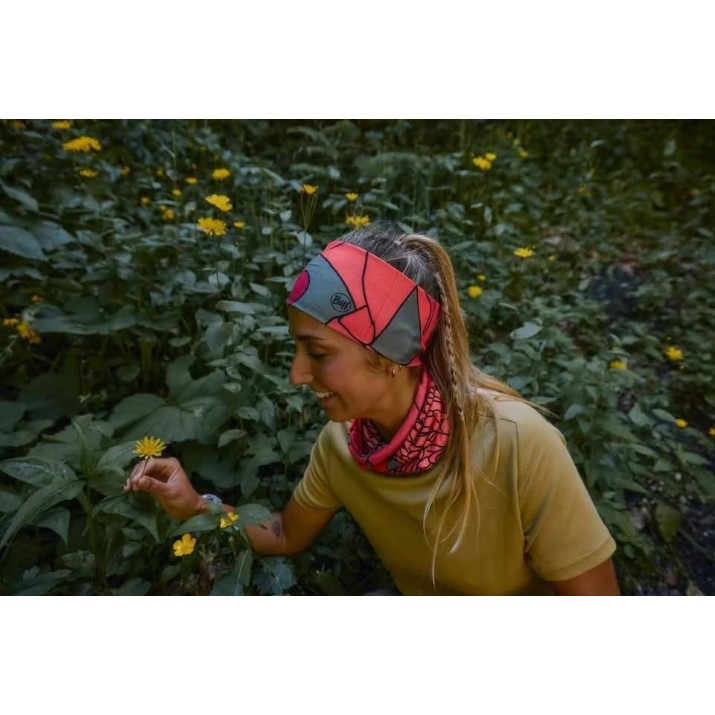 Повязка на голову Buff Coolnet UV Wide Aramay Poppy