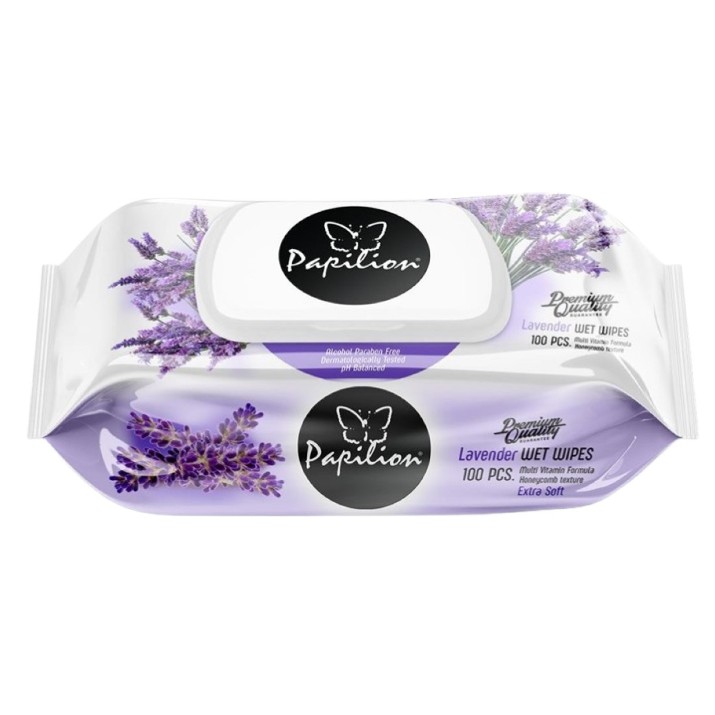 Влажные салфетки Papilion Lavander 100pcs