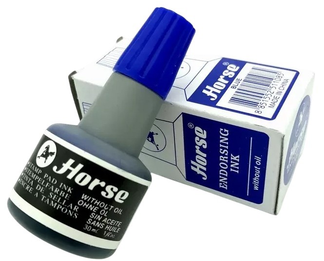 Краска штемпельная Horse 30ml Blue 05-490